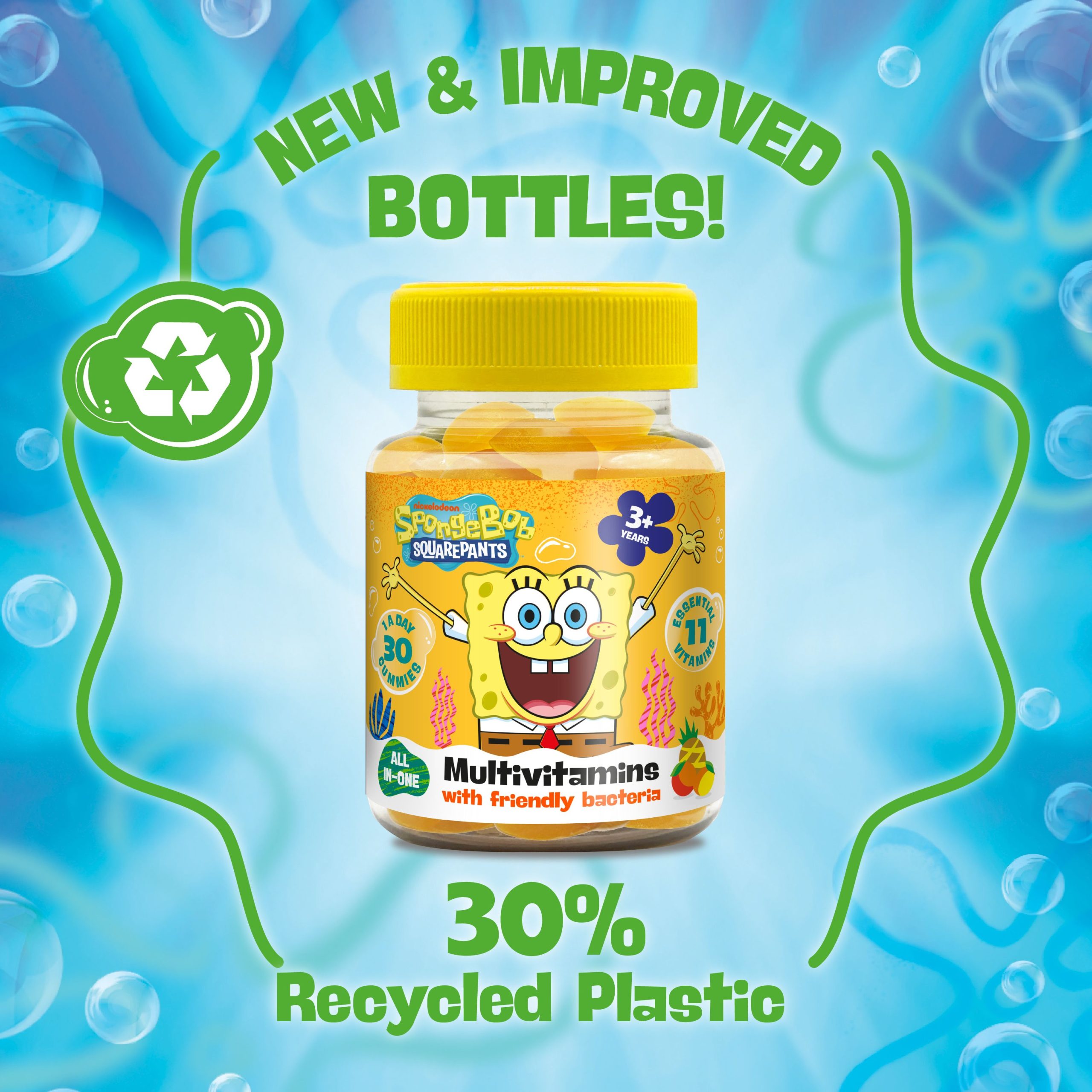SpongeBob SquarePants Multivitamin Gummies 30's SpongeBob SquarePants Multivitamin Gummies 30's