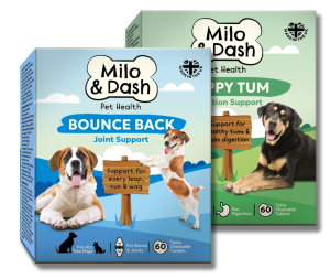 milo and dash joint support and digestion support boxes